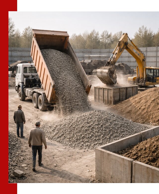 Доставка нерудных материалов с погрузкой и разгрузкой в Туле