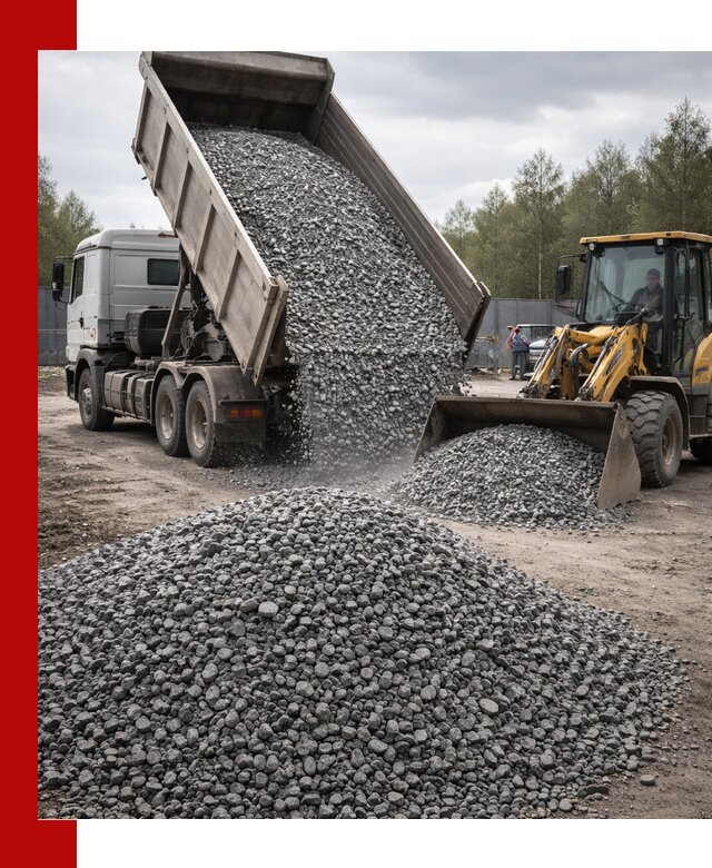 Доставка и продажа щебня гранитного в Туле