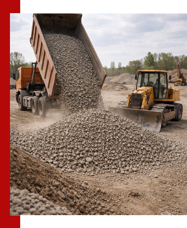 Доставка гравийного щебня фракции 40-70 в Туле