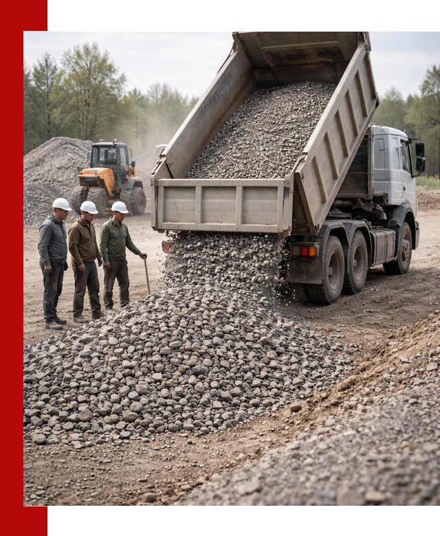 Доставка гравийного щебня фракции 70-120 в Туле