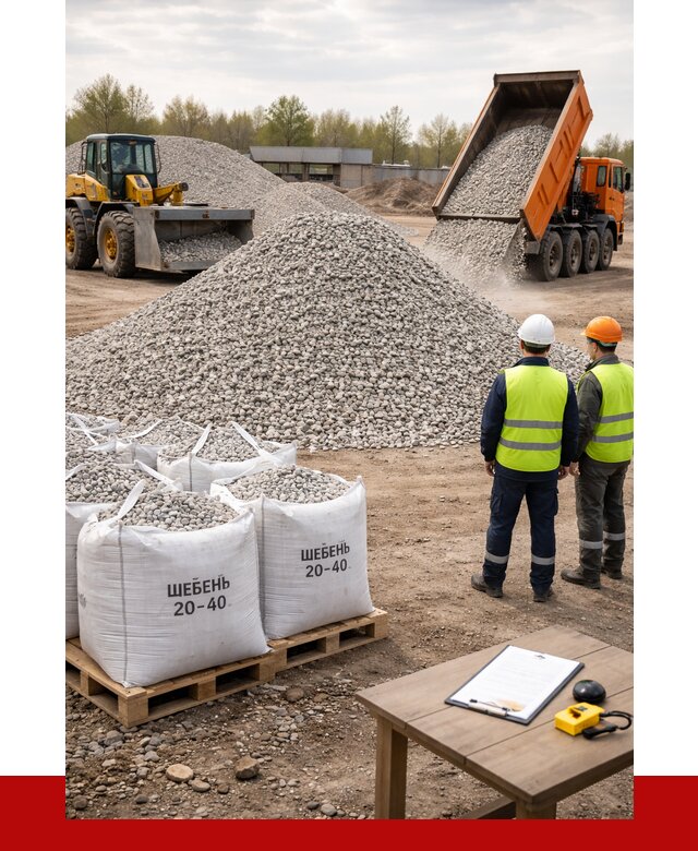 Известняковый щебень 20-40 в Туле от 2135 р. ПРОНЕРУДТул