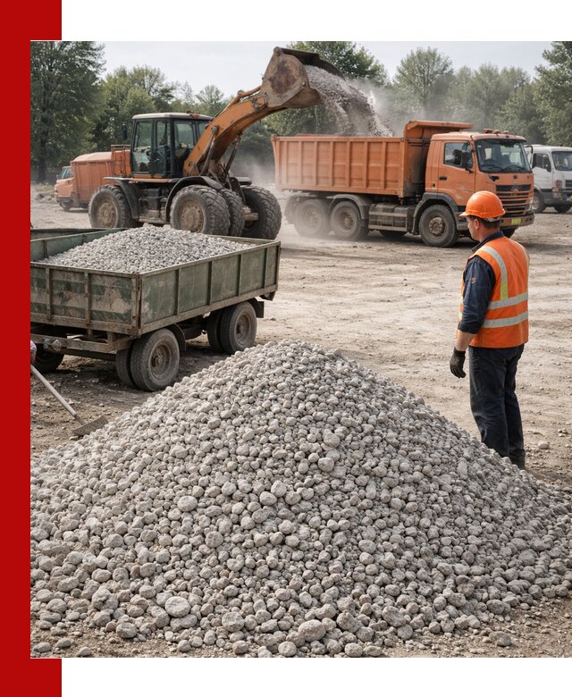 Доставка известнякового щебня фракция 20–40 в Туле