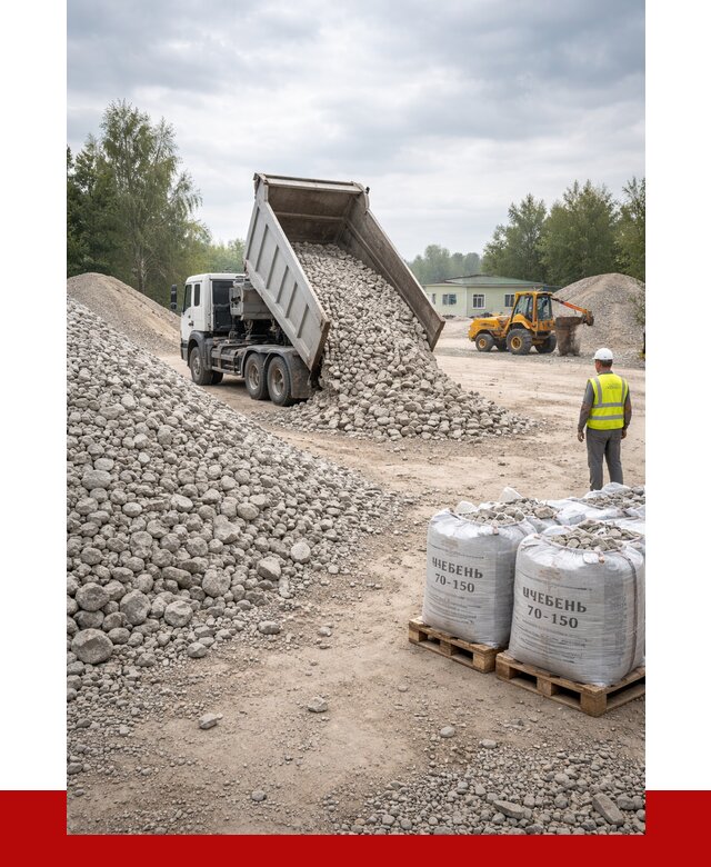 Известняковый щебень фракция 70-150 в Туле от 1271 р. | ПРОНЕРУДТул