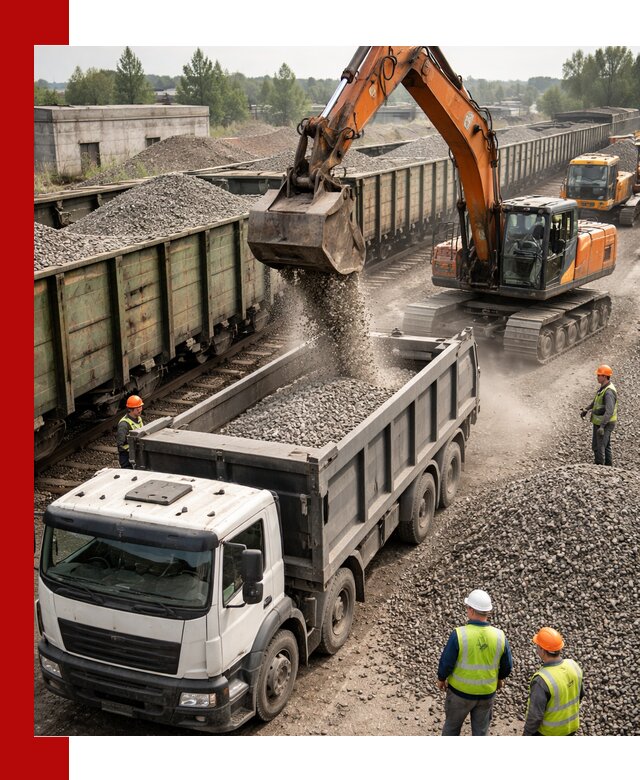 Железнодорожный щебень фракция 25–60 для поставок в Туле