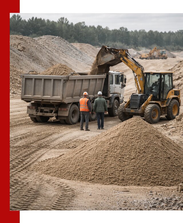 Карьерный среднезернистый песок с доставкой в Туле