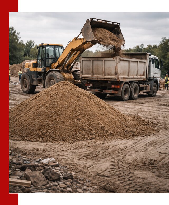 Доставка речного песка навалом в Туле быстро и выгодно