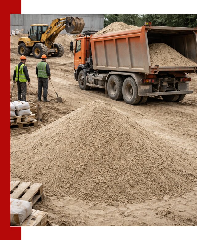 Доставка и продажа мытого речного песка в Туле