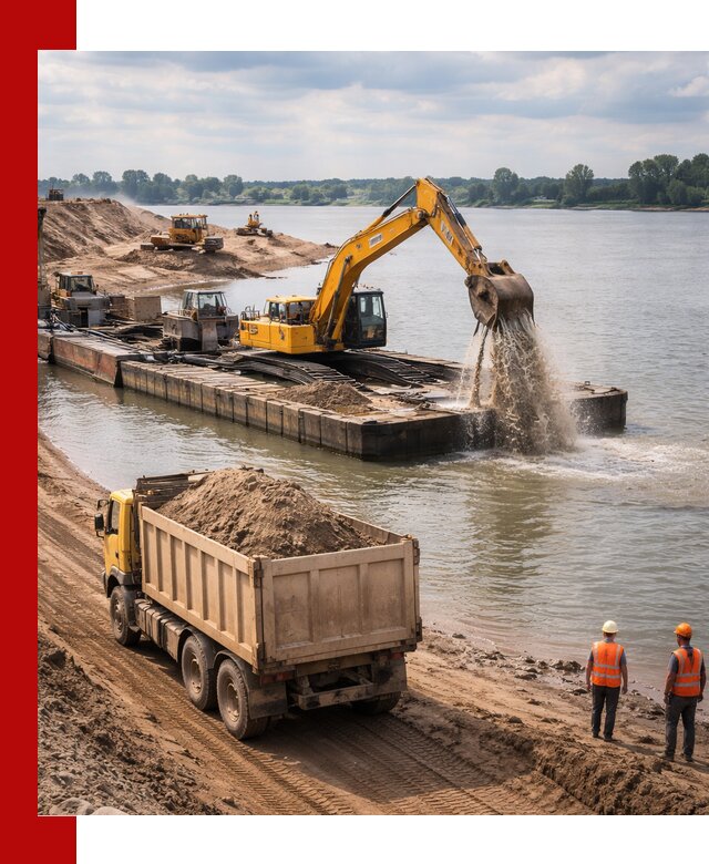 Намывной песок с доставкой в Туле оптом и в розницу