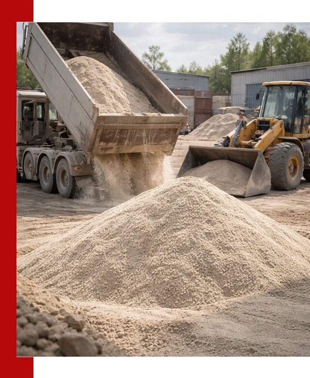 Кварцевый песок с доставкой в Туле для строительных работ