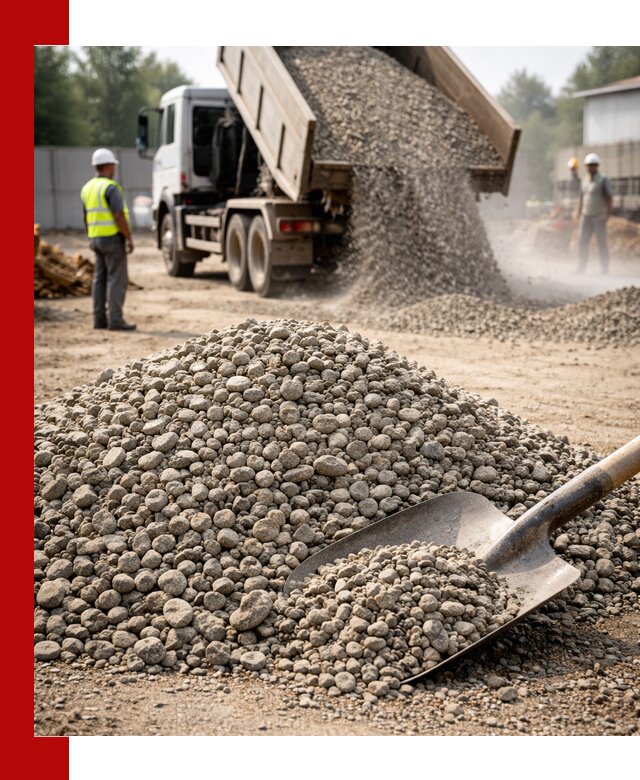 Доставка гравия фракции 20-40 в Туле с самосвалами