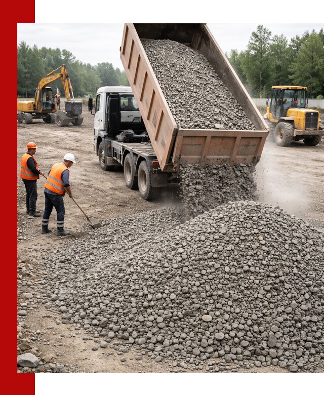 Доставка гравия фракции 40-70 в Туле оптом и в розницу