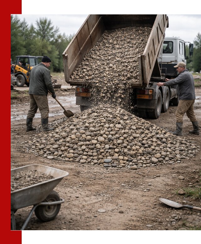 Доставка гальки речной оптом и в розницу в Туле