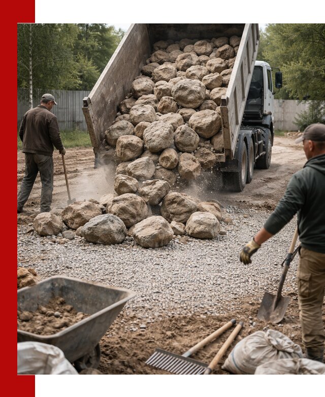 Доставка и укладка булыжника в Туле