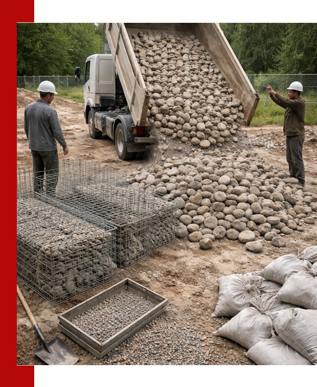 Камень для габионов фракция 70–151 в Туле