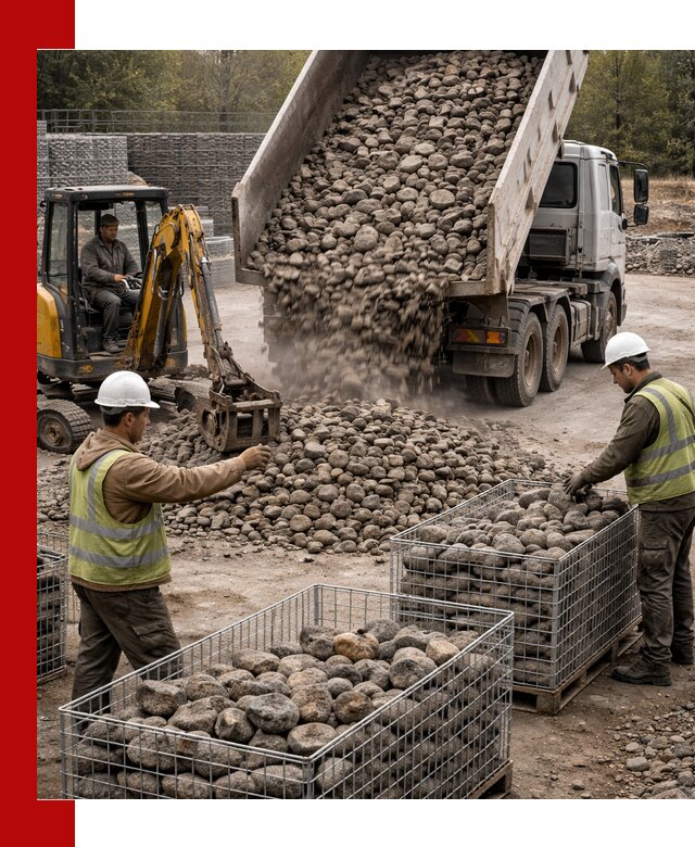 Камень для габионов фракция 100–201 в Туле