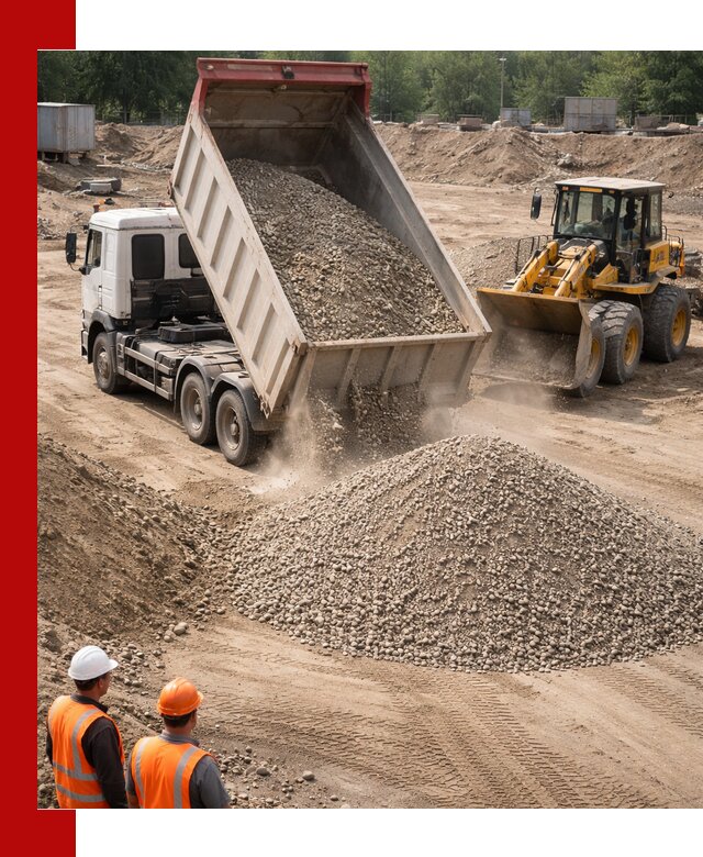Щебень с песком (ЩГПС С2) с доставкой в Туле
