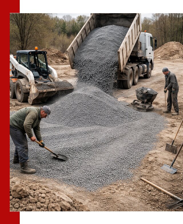 Отсев для подсыпки в Туле — доставка и подсыпка на участок