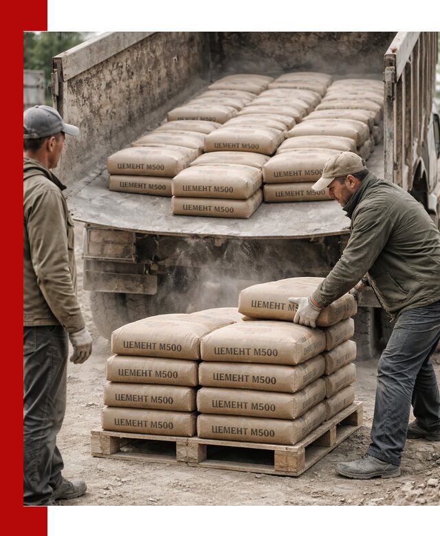 Цемент М500 с доставкой самосвалом в Туле
