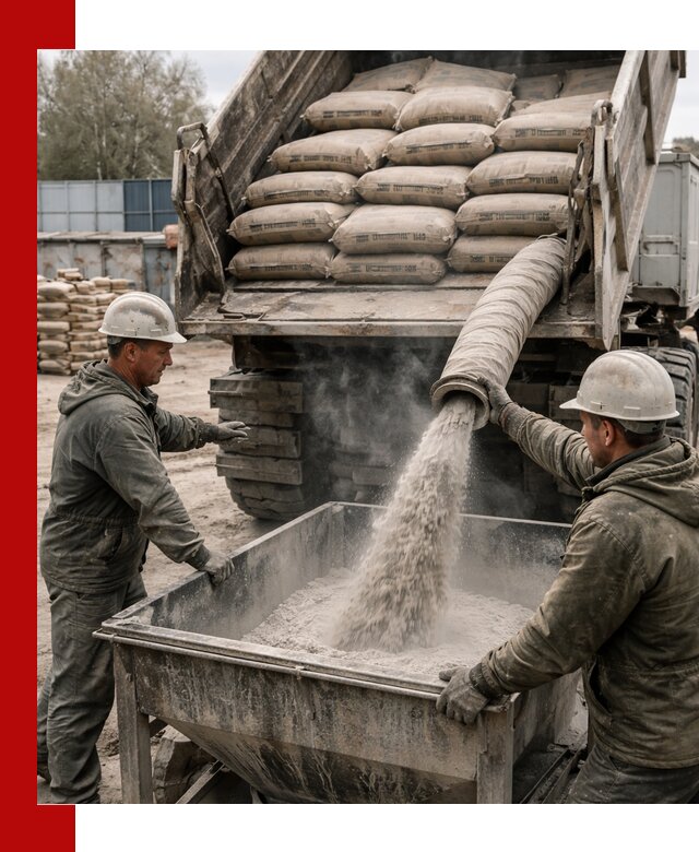 Доставка цемента М400 в Туле оптом и в розницу