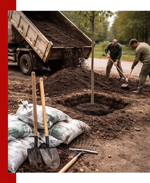 Грунт для посадки деревьев в Туле — доставка и подготовка почвы
