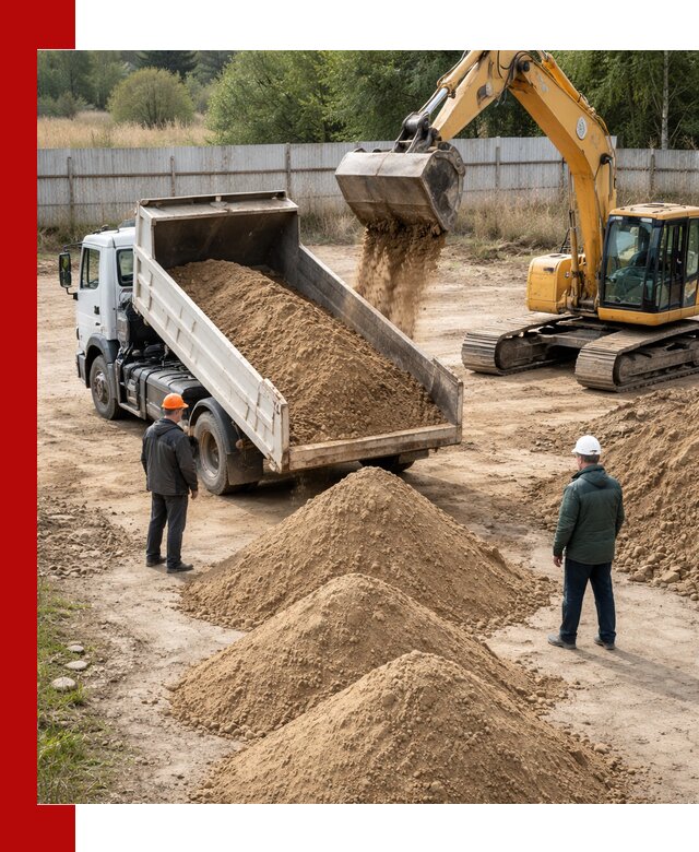 Доставка супеси вагонными и автопартиями в Туле