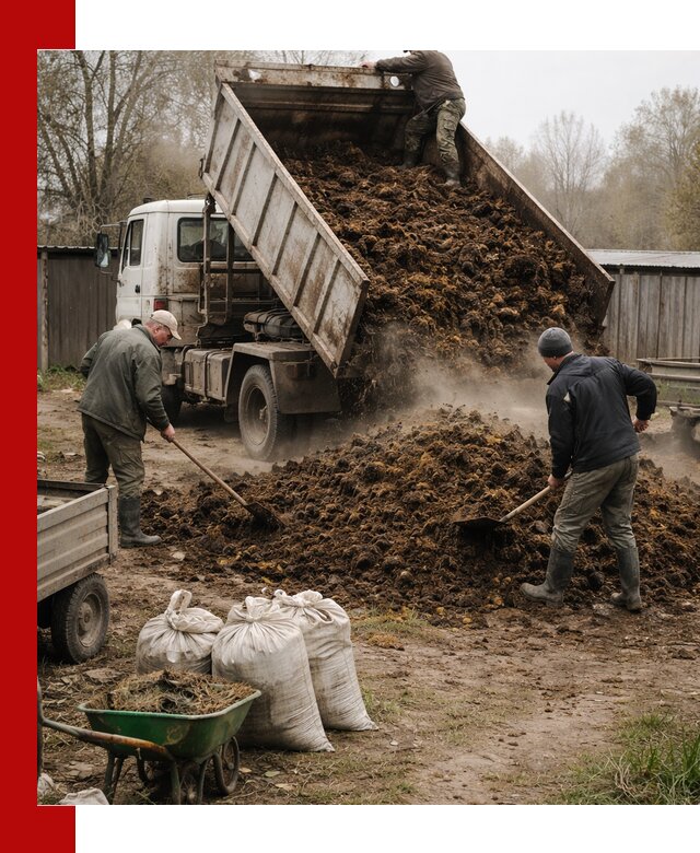 Доставка коровьего навоза самосвалом в Туле