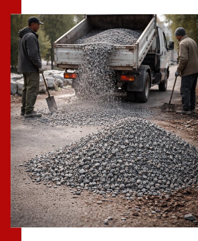 Гранитная крошка для посыпки дорог и тротуаров в Туле