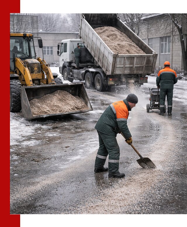 Реагент против гололеда с доставкой и нанесением в Туле