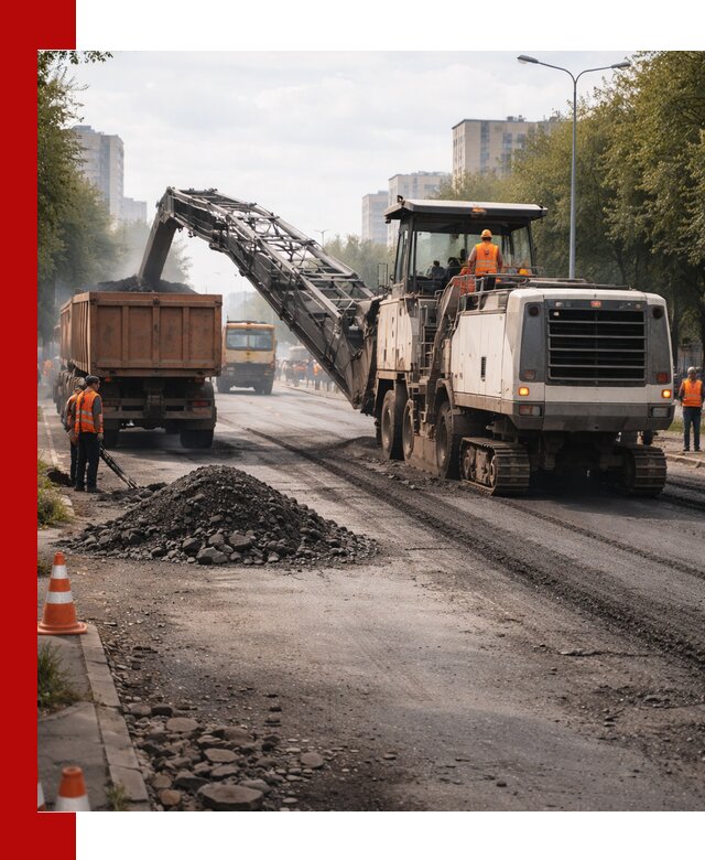 Фрезерованный асфальт в Туле — удаление и вывоз старого покрытия