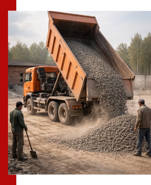 Доставка самосвалом 20 м3 в Туле быстро и надежно