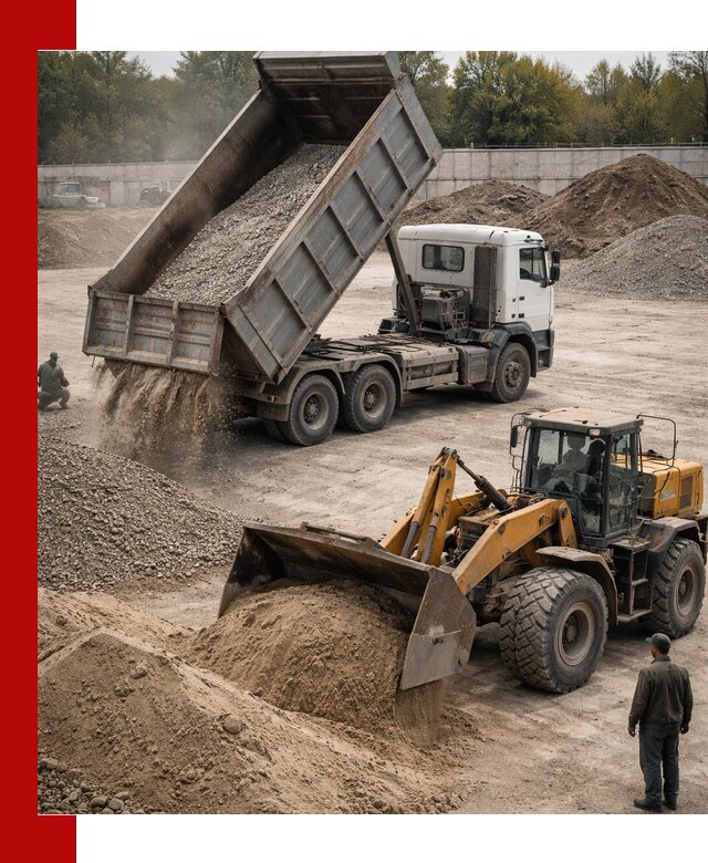 Перевозка сыпучих грузов самосвалами и бортовыми в Туле