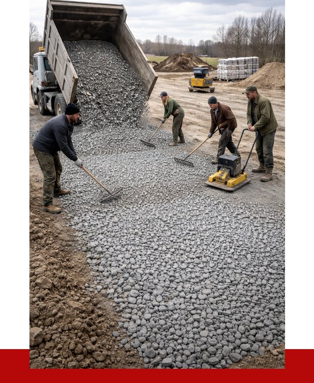 Устройство щебеночной подушки в Туле от 4576 р. ПРОНЕРУДТул